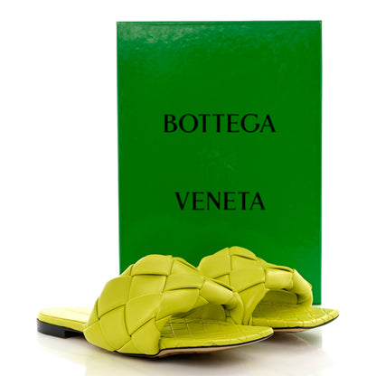 Bottega Veneta Nappa Maxi Intrecciato Lido Flat Sandals 38.5 Kiwi 9 of 9
