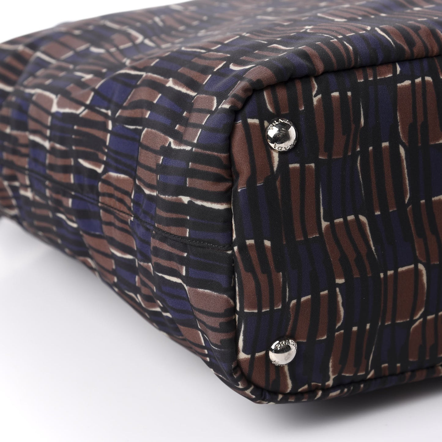 Tessuto Nylon Saffiano Print Tote Oceano Dis
