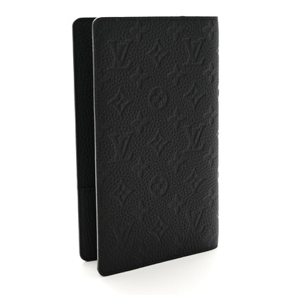 Louis Vuitton Taurillon Monogram Emily Notebook Cover MM Black 3 of 6