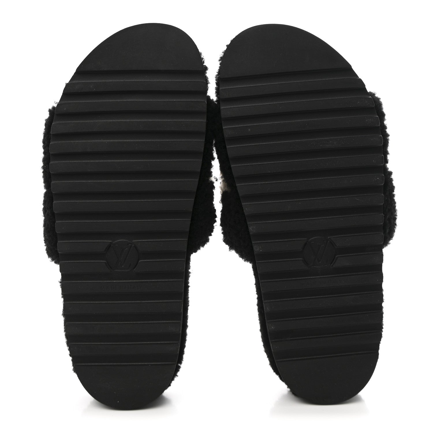 Louis Vuitton Shearling Monogram Giant Paseo Flat Comfort Mule 39 Black 6 of 9