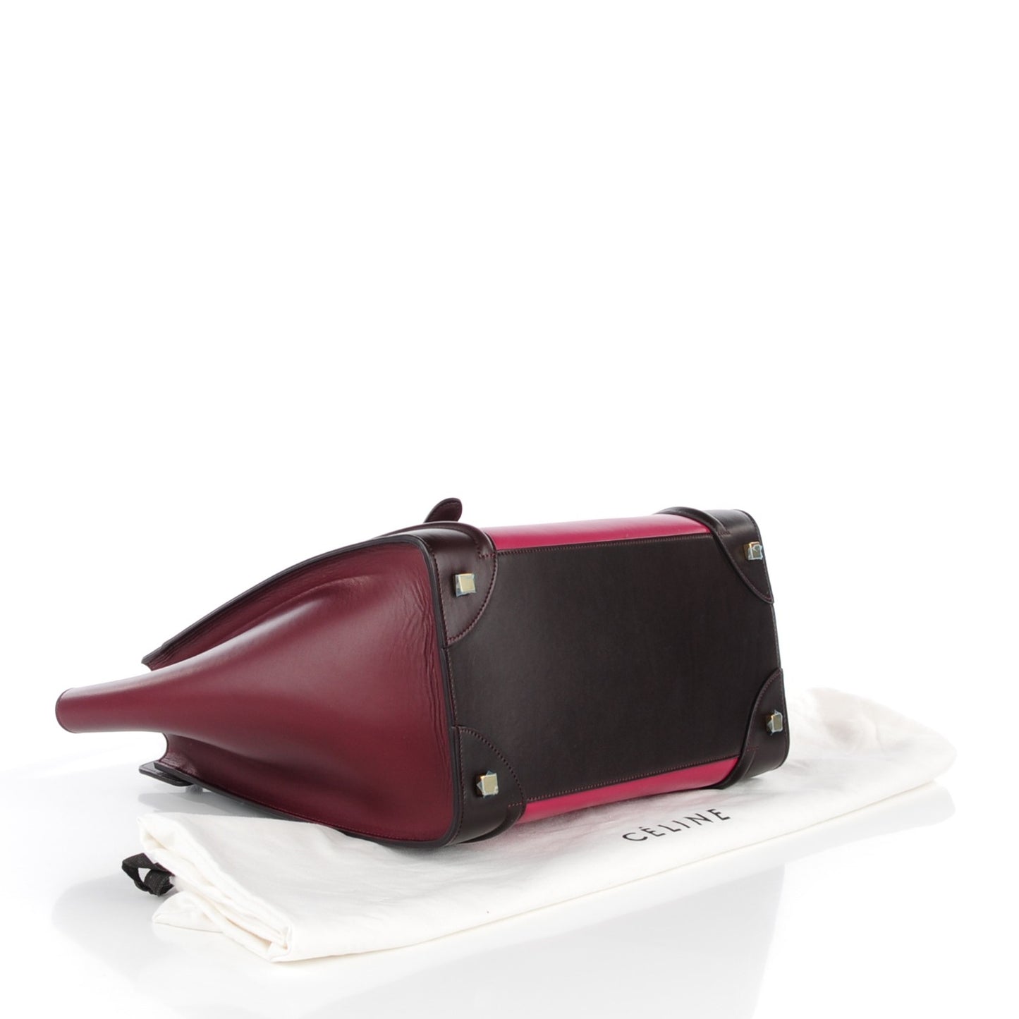 Satin Calfskin Mini Tri-Color Luggage Purple Orchid