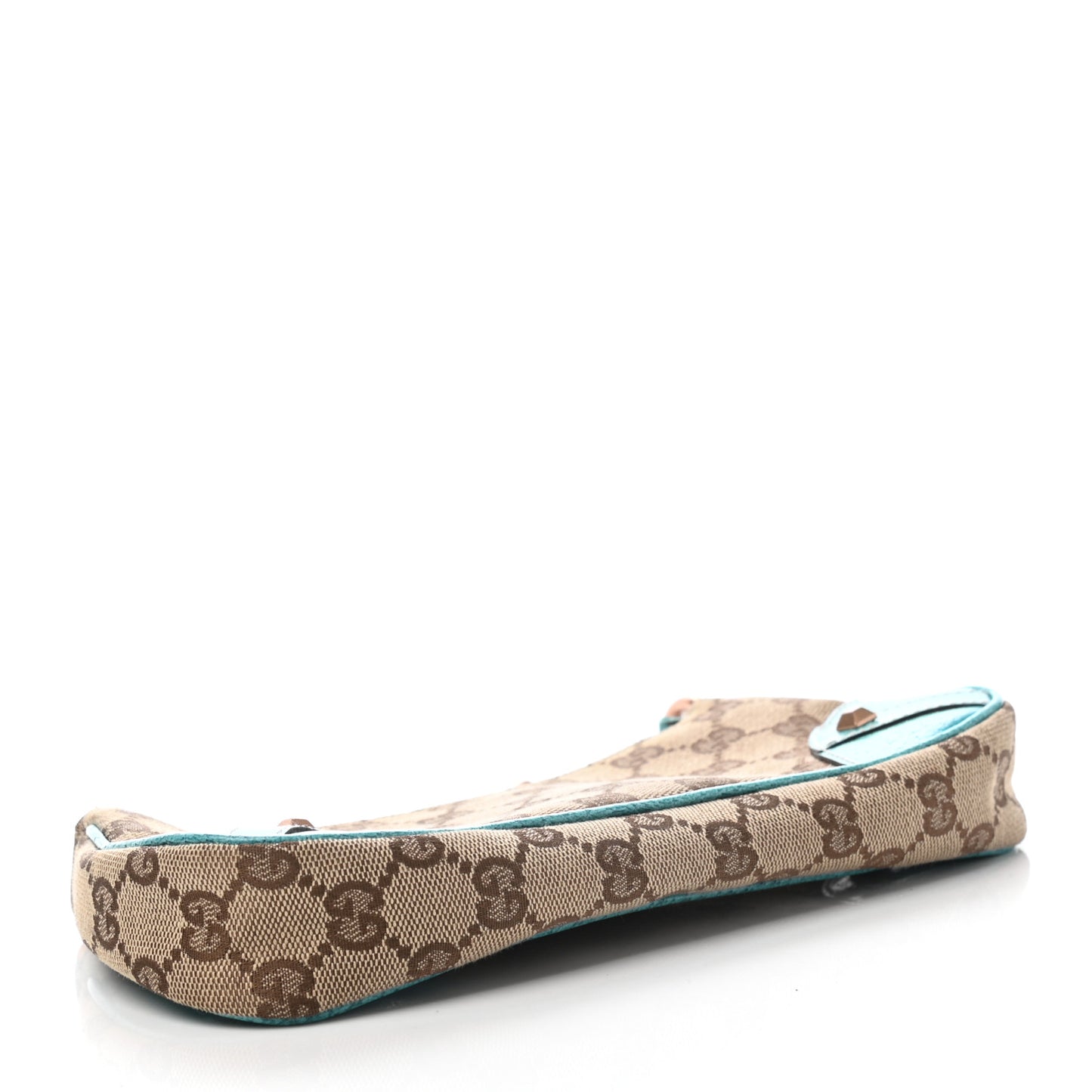 Monogram Horsebit Nail Chain Pochette Turquoise