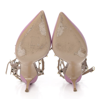 Valentino Garavani Nappa Rockstud Ankle Strap 65mm Pumps 39 Giacinto Poudre 5 of 12