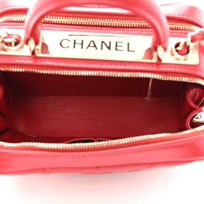 Chanel Lambskin Quilted Small Trendy CC Bowling Bag Red 5 of 13