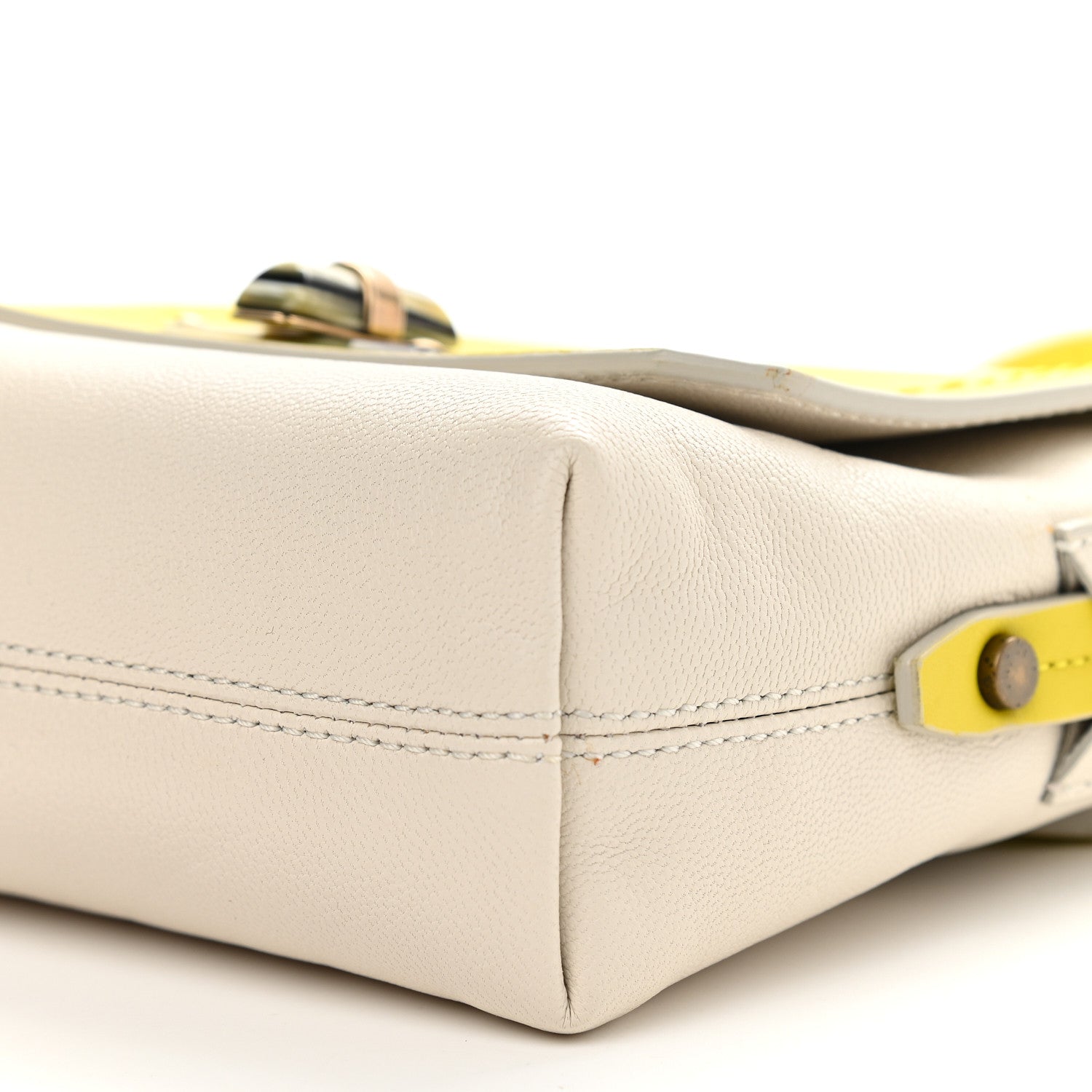 Lanvin Calfskin Mini Happy Edgy Crossbody Jaune 8 of 10