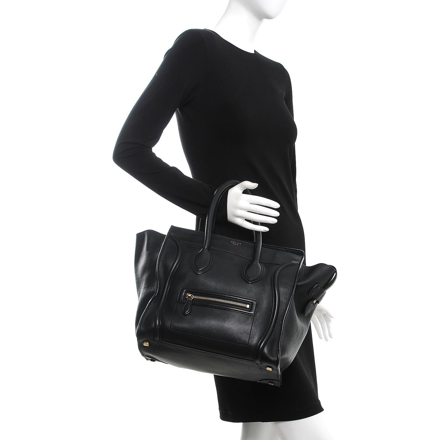 Smooth Calfskin Mini Luggage Black