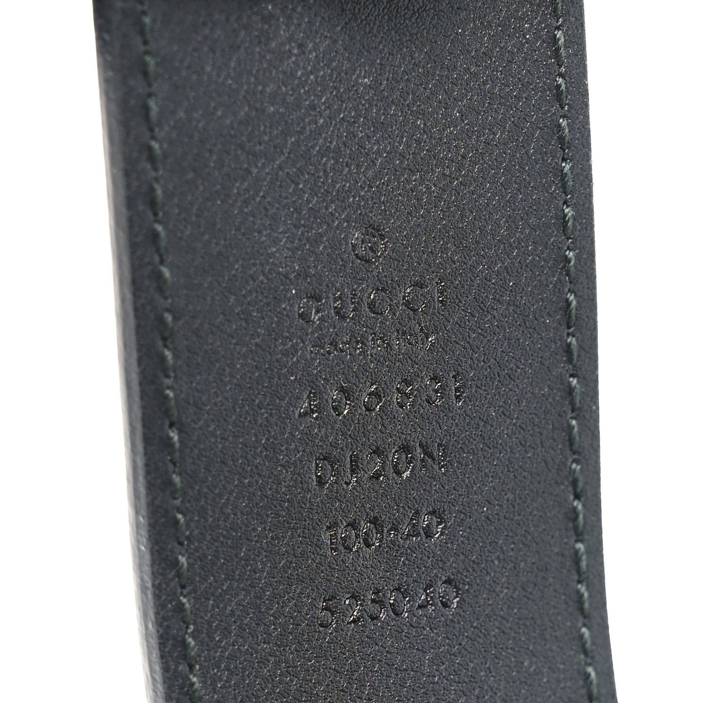 Textured Calfskin Double G 100 40 Belt Black