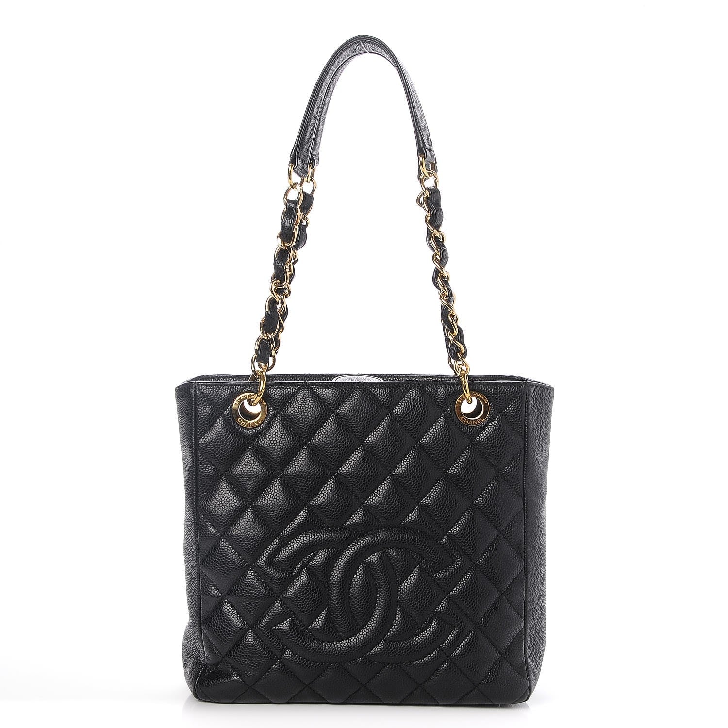 Chanel Caviar Quilted Petit Shopping Tote PST Black 1 of 8