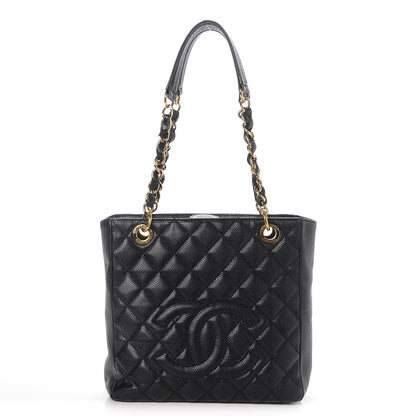Chanel Caviar Quilted Petit Shopping Tote PST Black 1 of 8