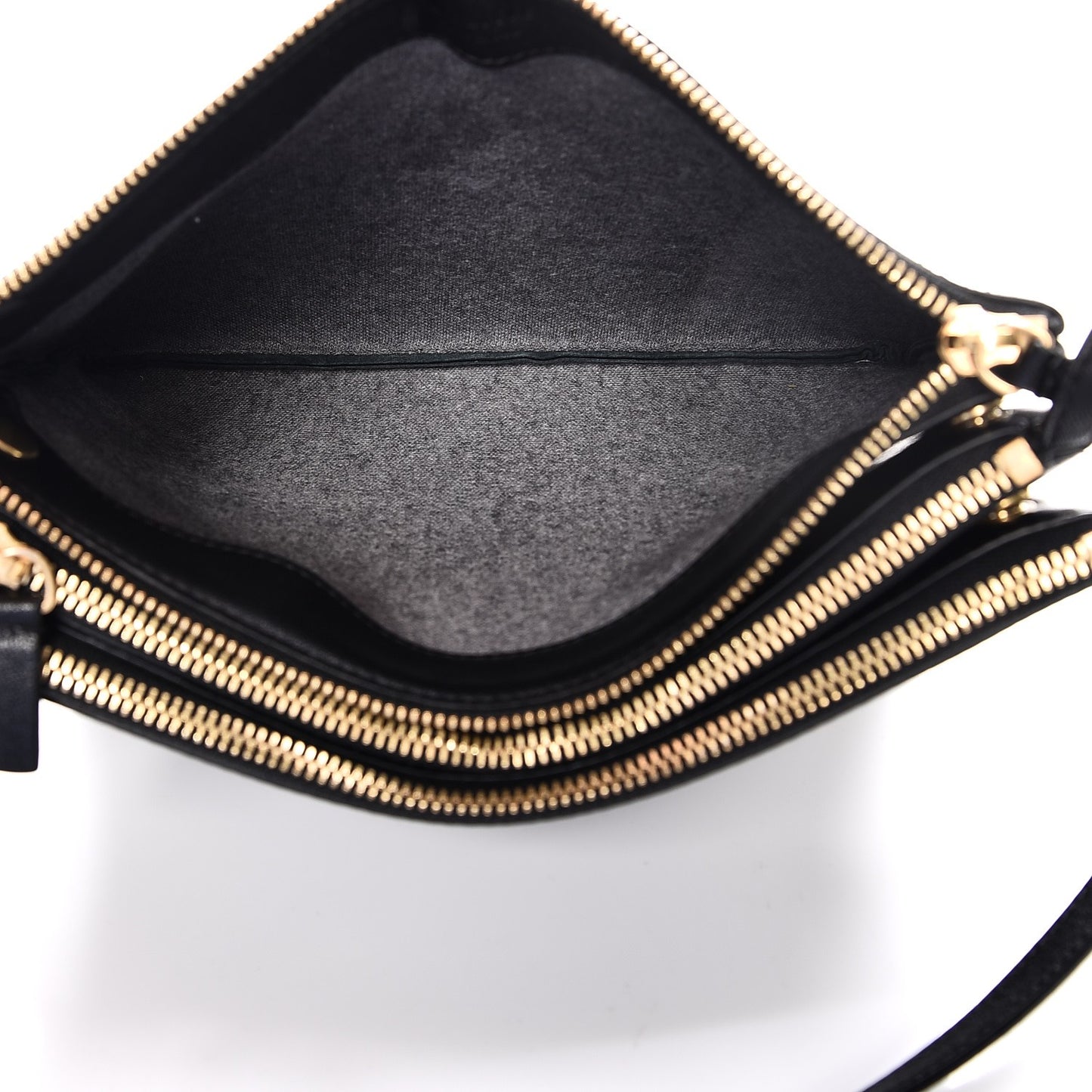 Lambskin Large Trio Crossbody Bag Black
