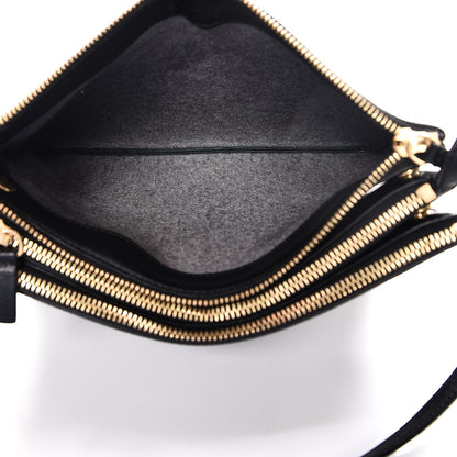 Celine Lambskin Large Trio Crossbody Bag Black 7 of 12