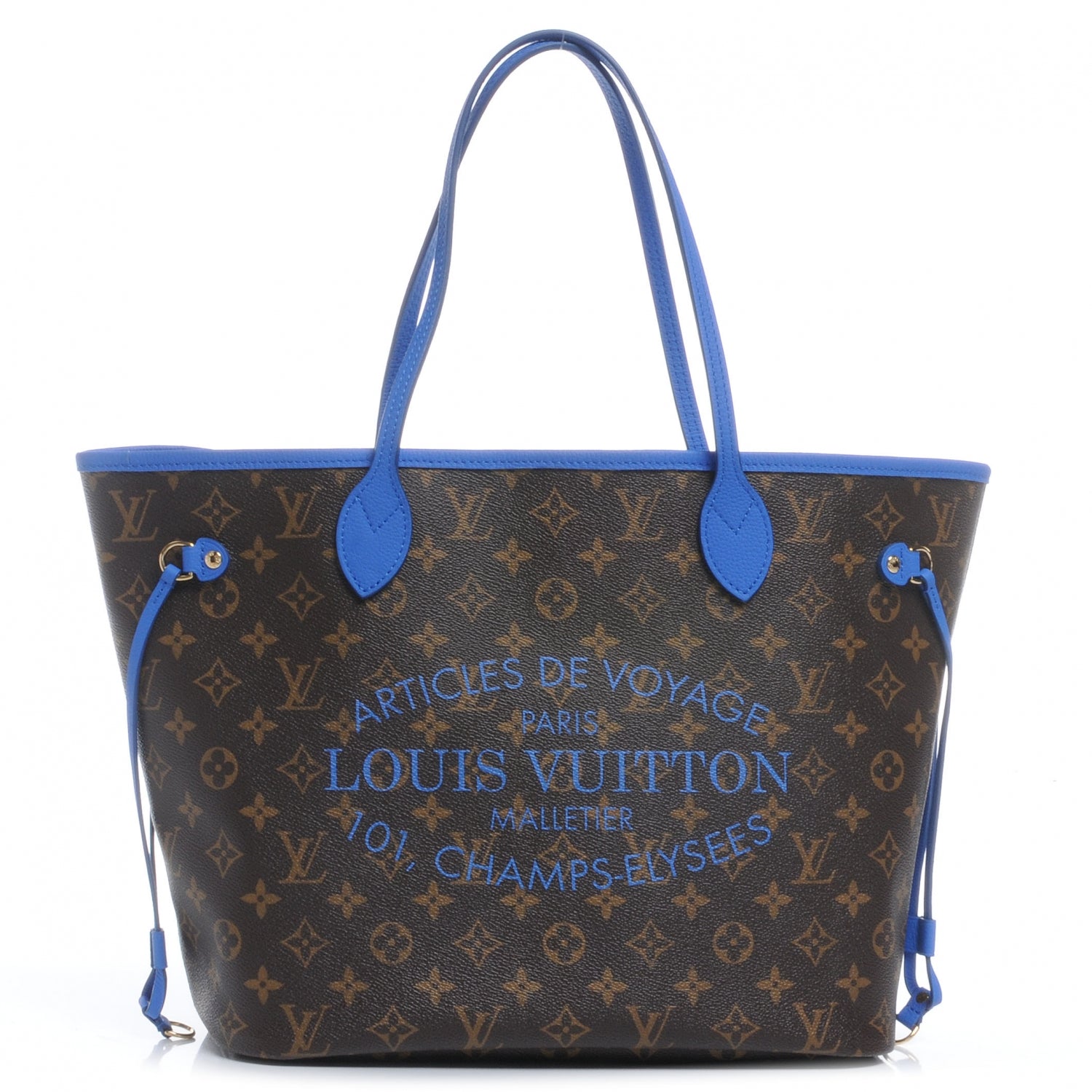 Louis Vuitton Monogram Articles de Voyage Ikat Neverfull MM Grand Blue 1 of 7