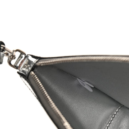 Prada Spazzolato Metal Triangle Logo Triangle Patterned Mini Shoulder Bag Argento 5 of 8