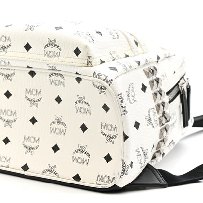 MCM Visetos Small Side Stud Stark Backpack White 10 of 10