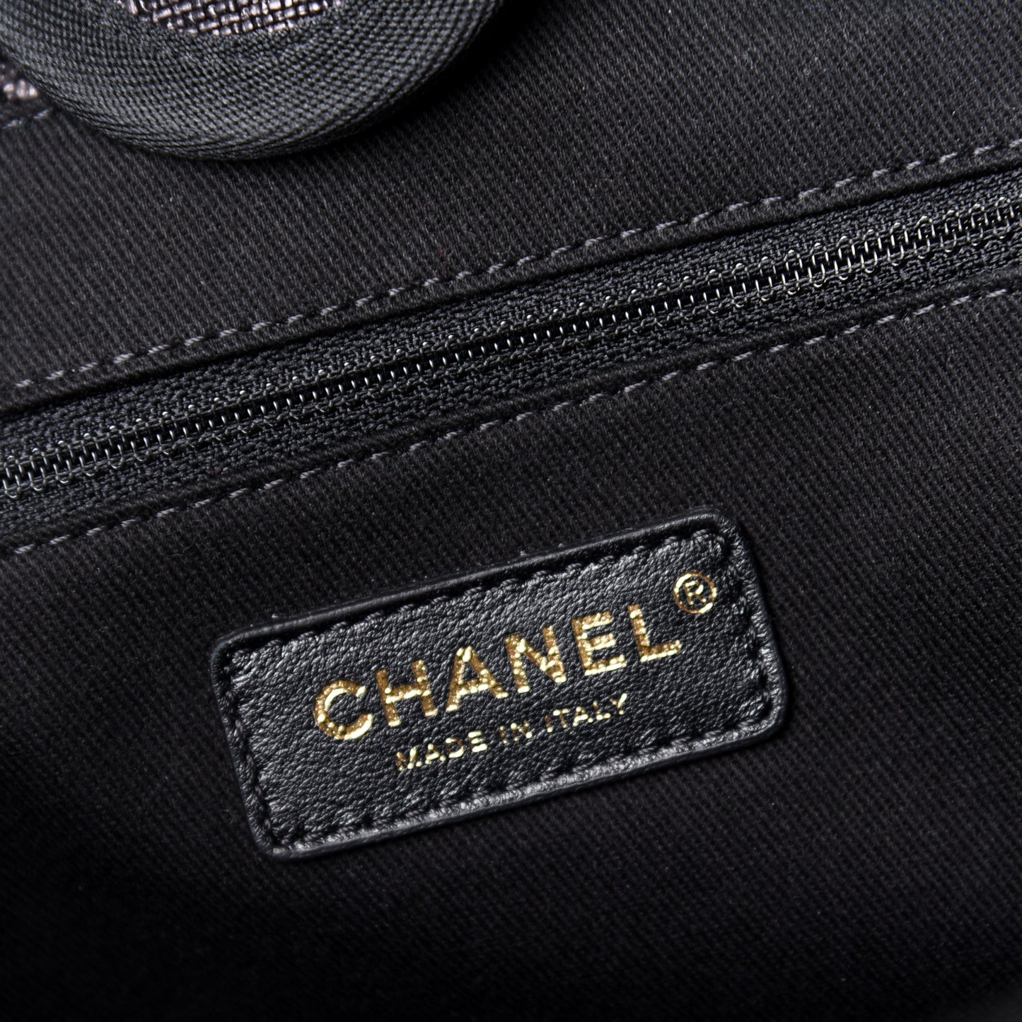 Mixed Fibers Striped Small Deauville Tote Black
