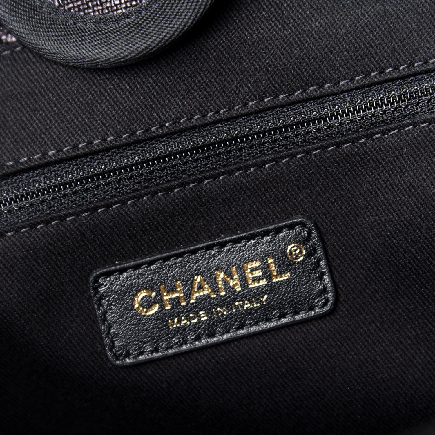 Chanel Mixed Fibers Striped Small Deauville Tote Black 8 of 10