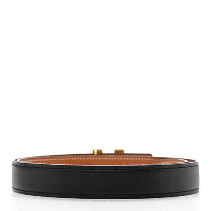 Hermes Swift Epsom 24mm Medor H Belt 75 Black Gold 2 of 7