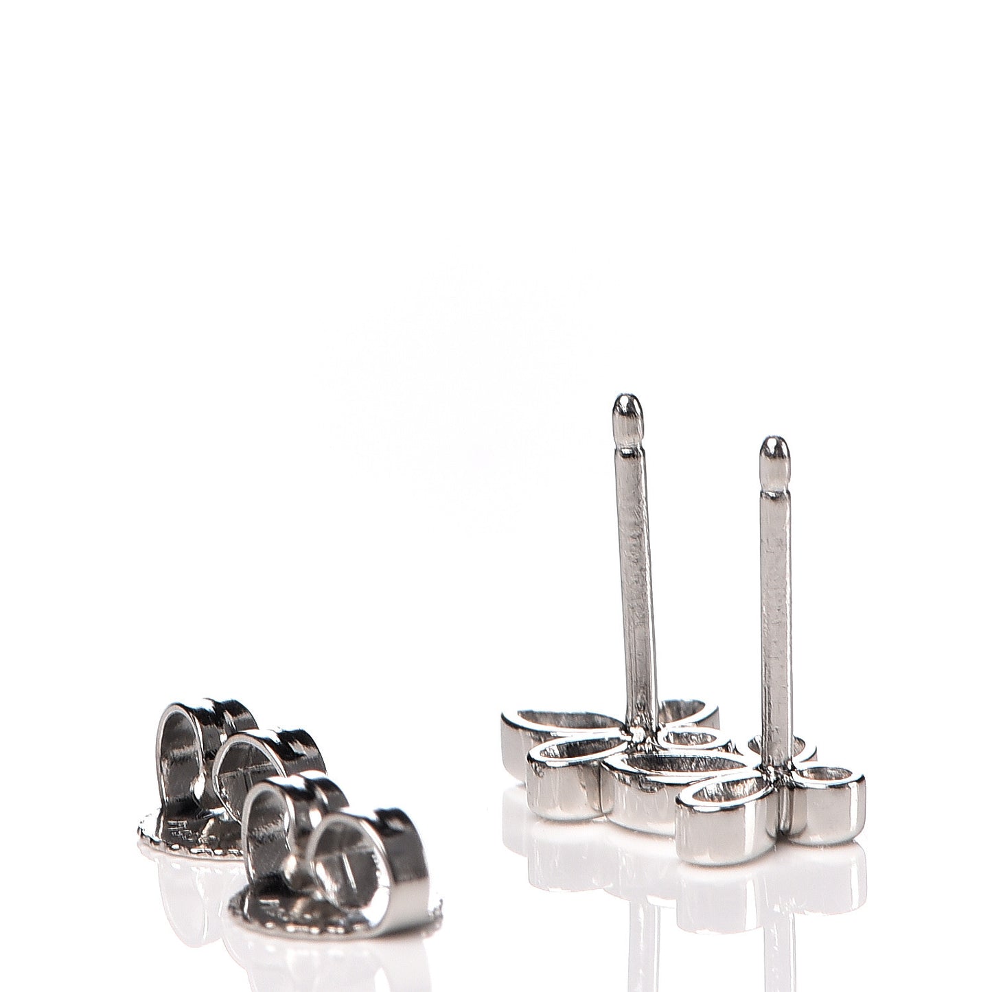 Platinum Diamond Fleur de Lis Earrings