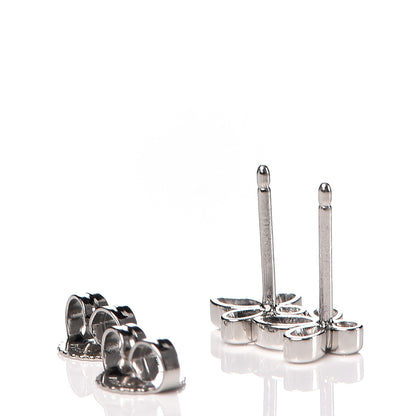 Tiffany Platinum Diamond Fleur de Lis Earrings 3 of 5