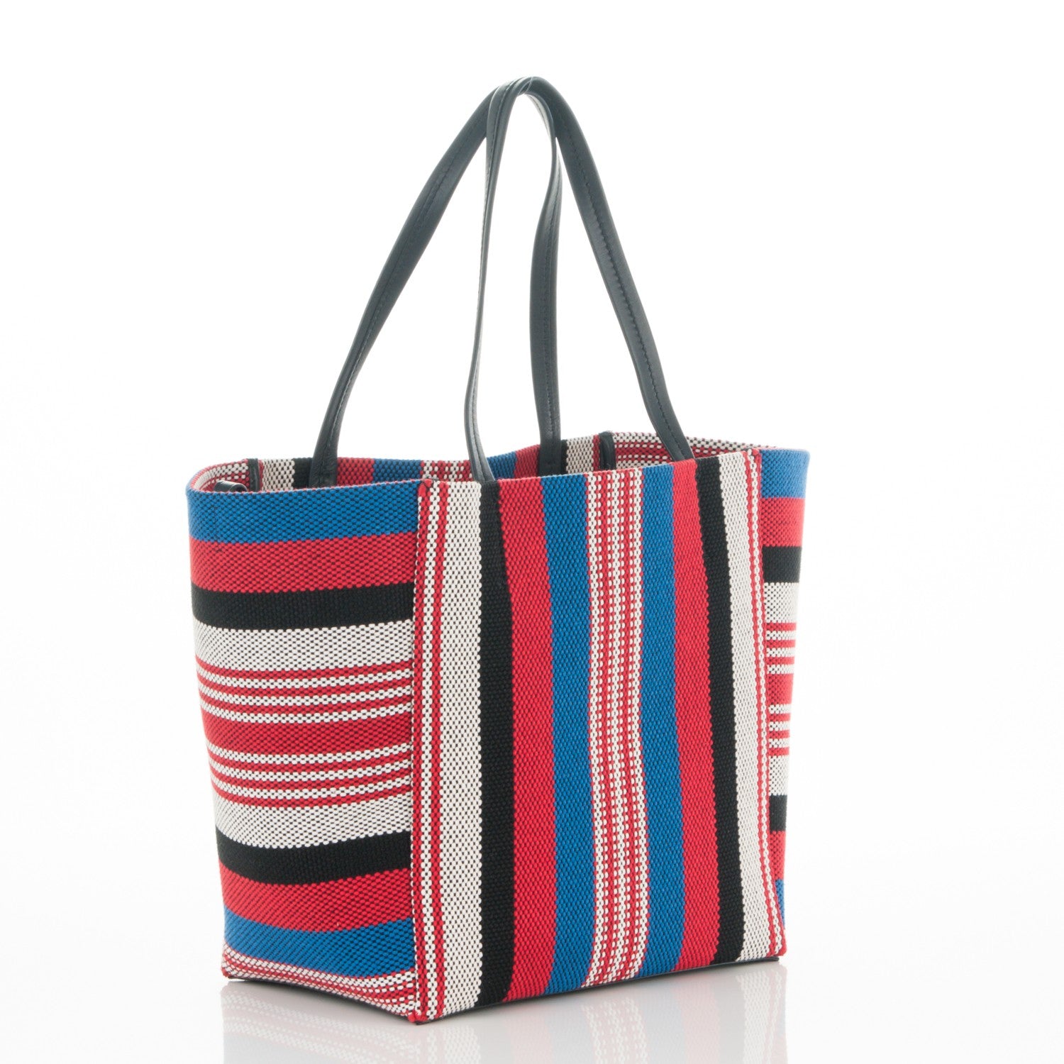 Celine Textile Striped Small Horizontal Cabas Phantom Navy Blue 3 of 7