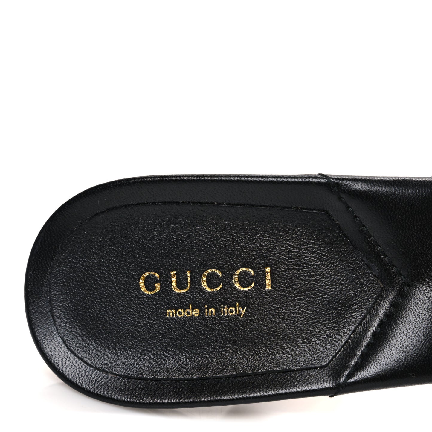Nappa Matelasse Monochrome GG Marmont 75mm Slide Sandals 37.5 Black
