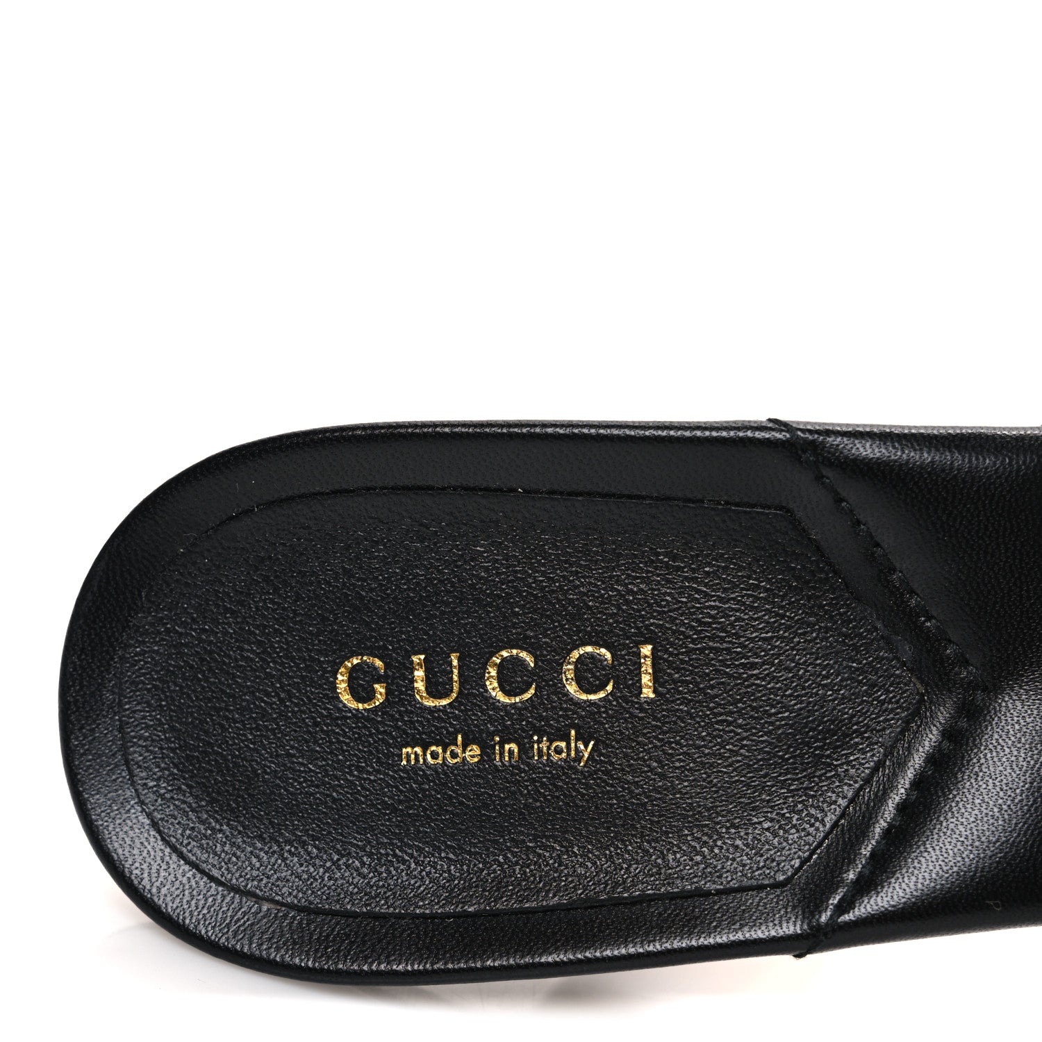 Gucci Nappa Matelasse Monochrome GG Marmont 75mm Slide Sandals 37.5 Black 9 of 11