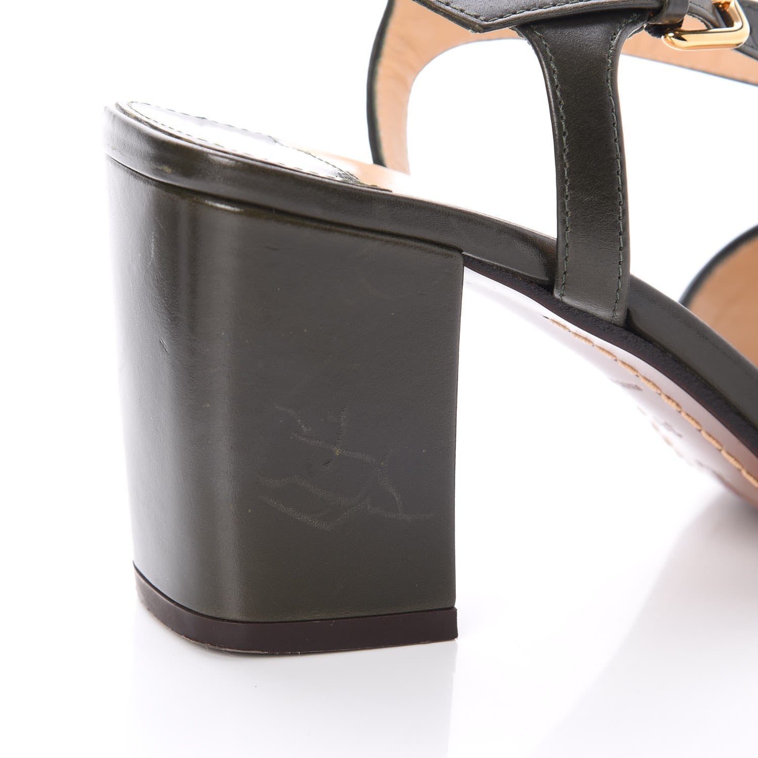 Louis Vuitton Mini Monogram Ankle Strap Sandals 36.5 Kaki 7 of 12