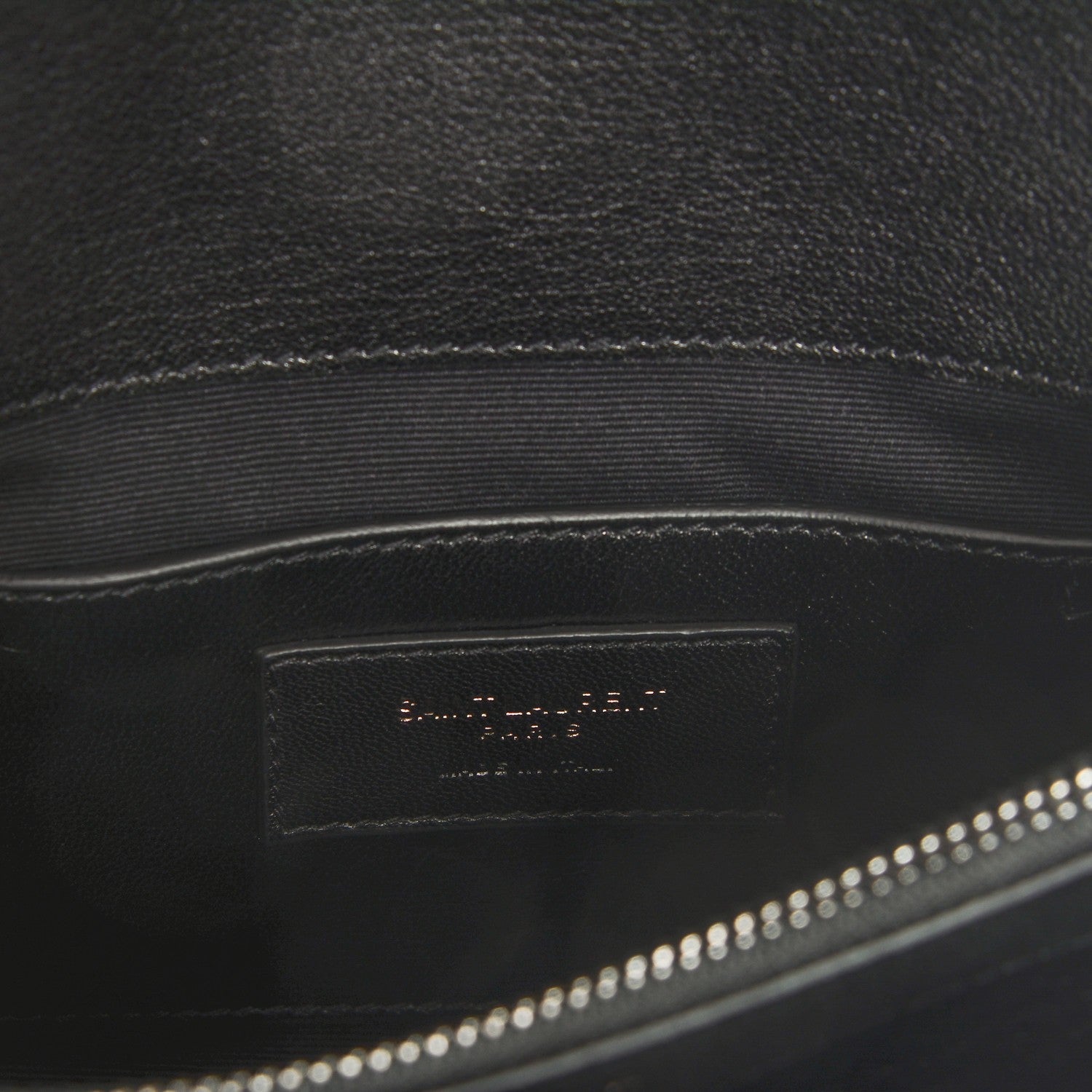 Saint Laurent Sheepskin Matelasse Chevron Monogram Medium College Bag Black 6 of 7