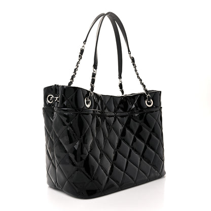 Chanel Patent Quilted Timeless CC Soft Tote Black 3 of 10
