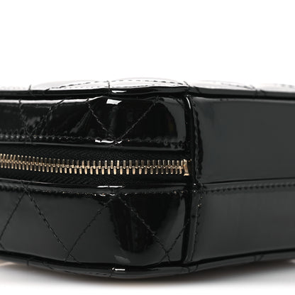 Chanel Patent Quilted Top Handle Mini Vanity Case Black 16 of 19