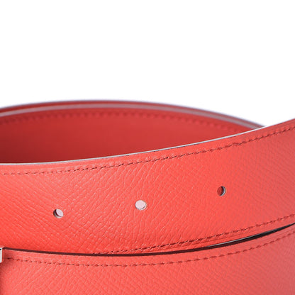 Hermes Epsom Swift 32mm H Belt 95 Vermillon Rose Jaipur 4 of 8