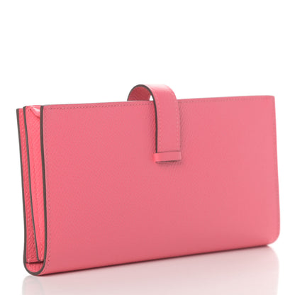 Hermes Epsom Bearn Gusset Wallet Rose Lipstick 3 of 8