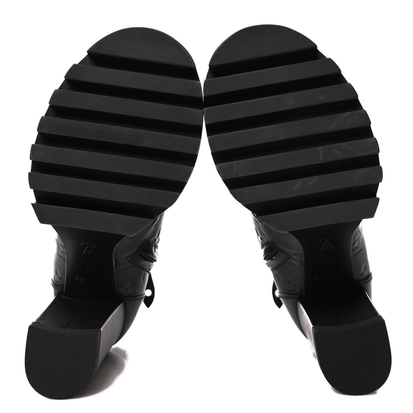 Calfskin Monogram Star Trail Ankle Boots 37 Black