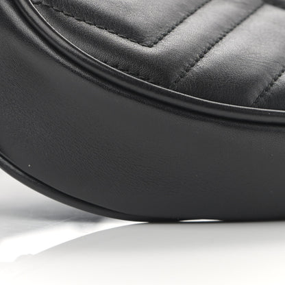 Gucci Calfskin Matelasse GG Marmont Belt Bag 85 34 Black 9 of 13
