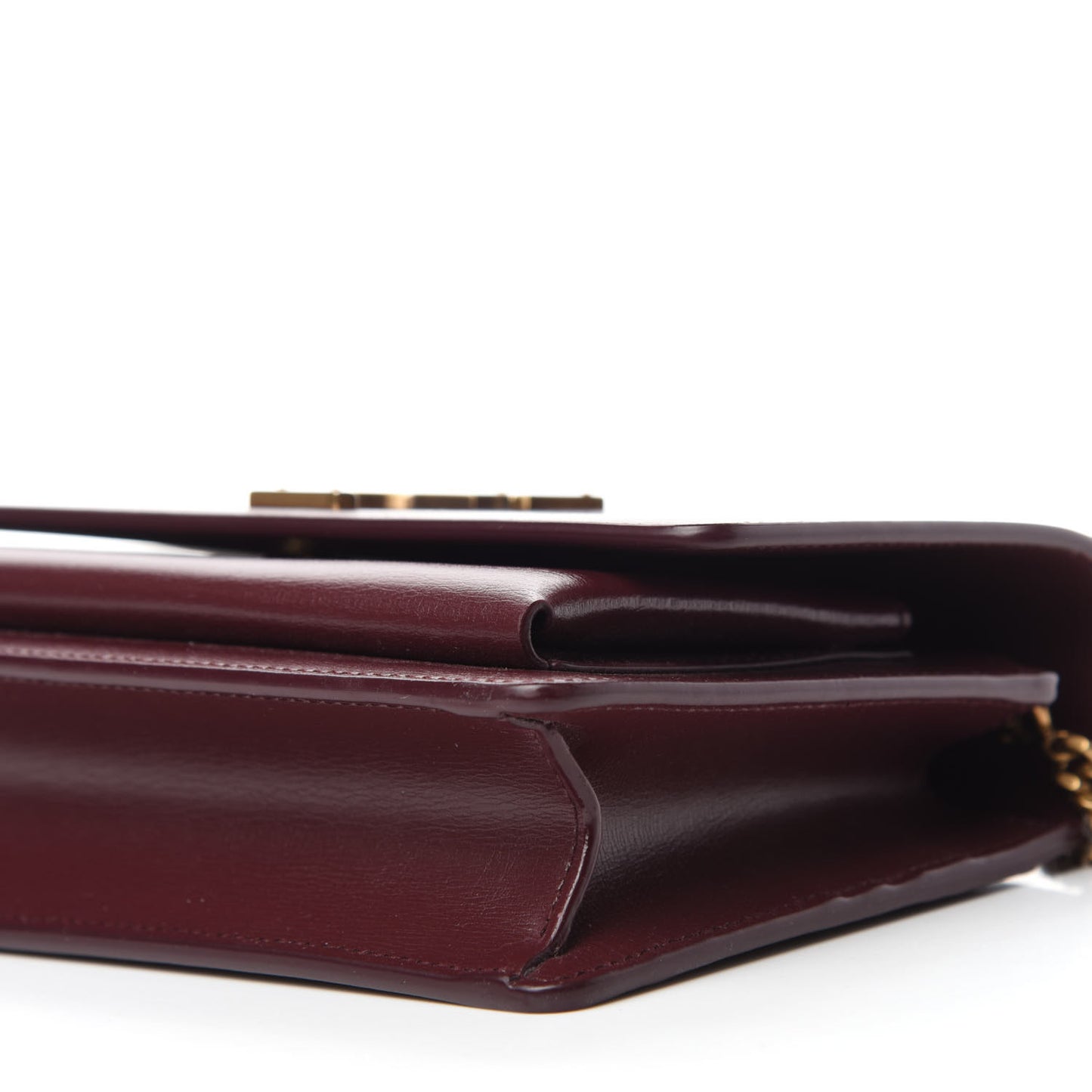 Calfskin Monogram Sunset Chain Wallet New Red