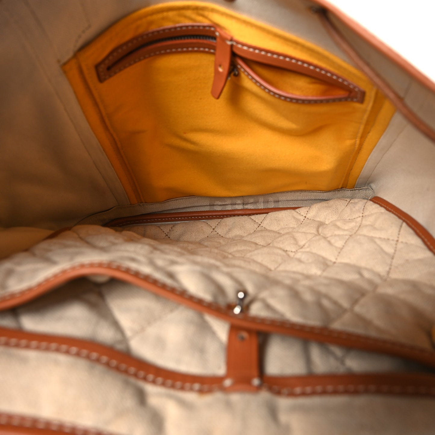 Goyardine Calfskin Alpin MM Backpack Gold Black