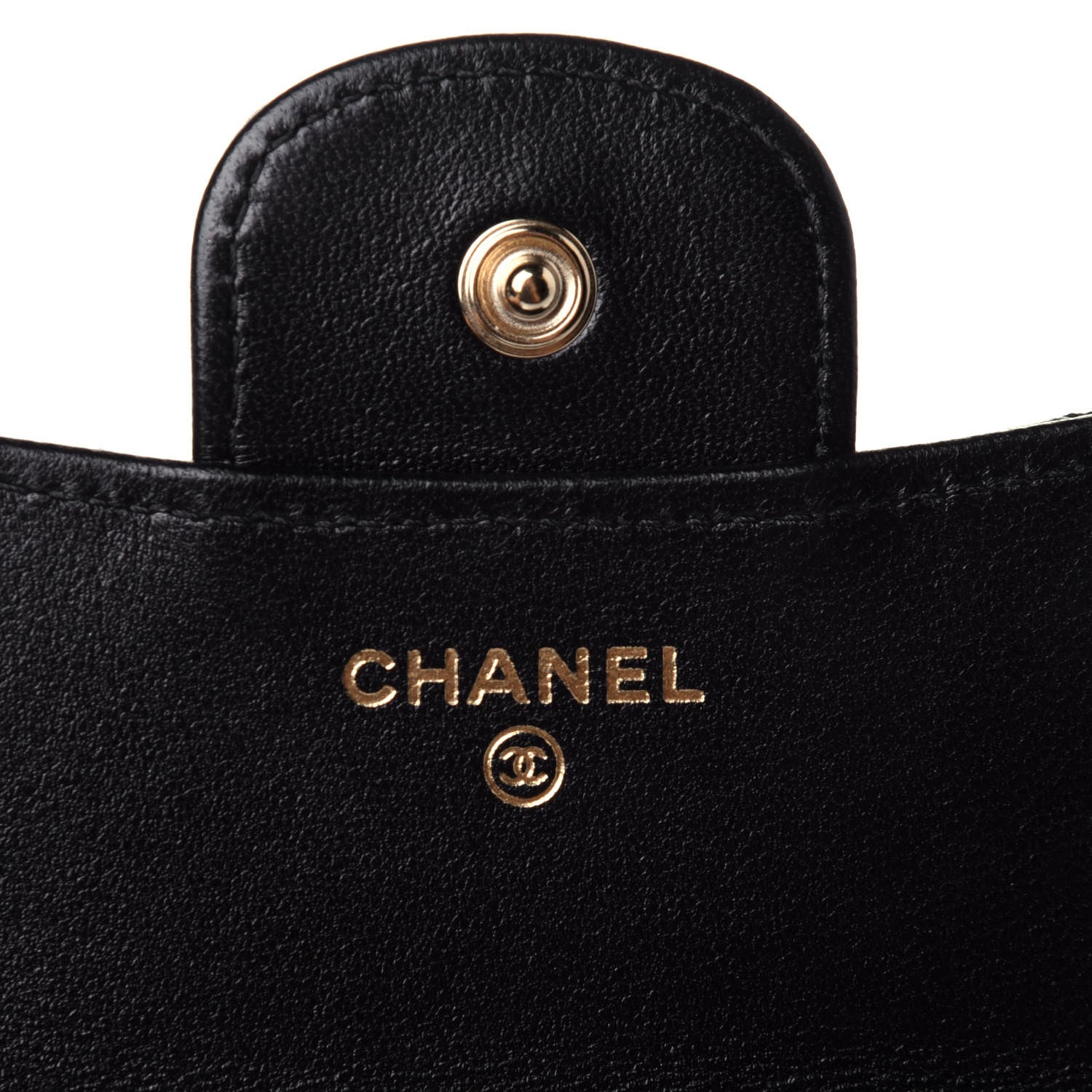 Chanel Lambskin Quilted Top Handle Flap Coin Purse With Chain Black 6 of 12
