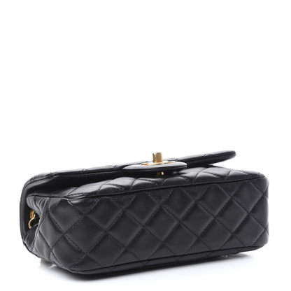 Chanel Lambskin Quilted Mini Rectangular Pearl Crush Flap Black 4 of 10
