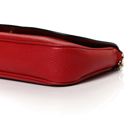 Gucci Pebbled Calfskin Medium Soho Flap Crossbody Vibrant Red 10 of 10