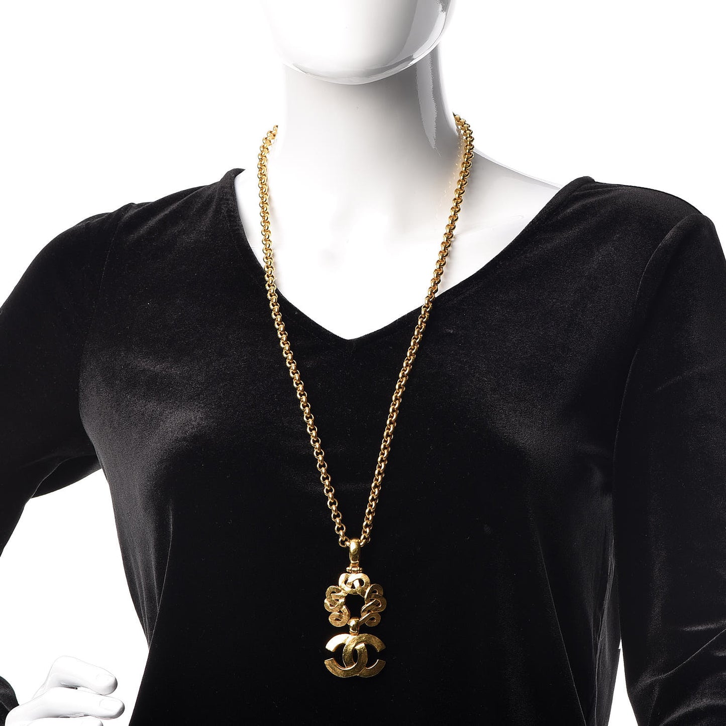 CC Pendant Necklace Gold