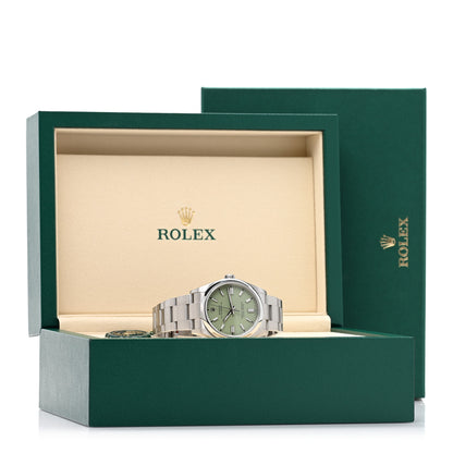 Rolex Stainless Steel 36mm Oyster Perpetual Watch Pistachio 126000 5 of 5