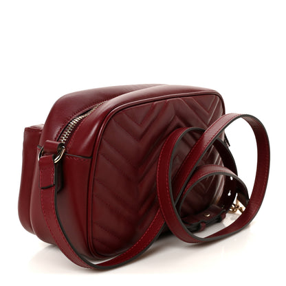 Gucci Calfskin Matelasse Small GG Marmont 2.0 Shoulder Bag Rosso Ancora 3 of 11