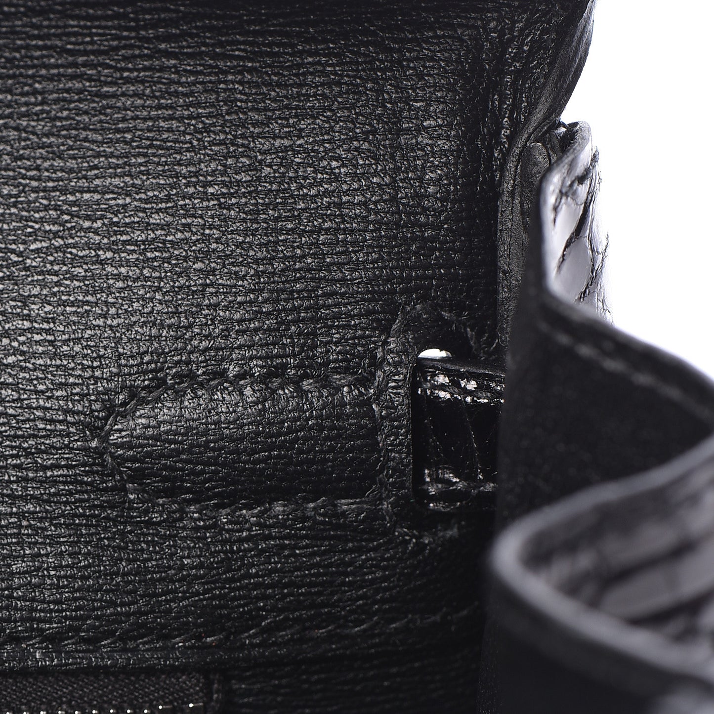 Shiny Niloticus Crocodile Birkin 25 Black