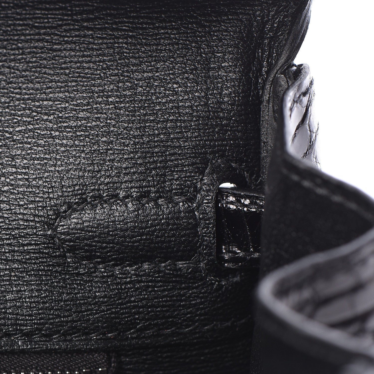 Hermes Shiny Niloticus Crocodile Birkin 25 Black 24 of 36