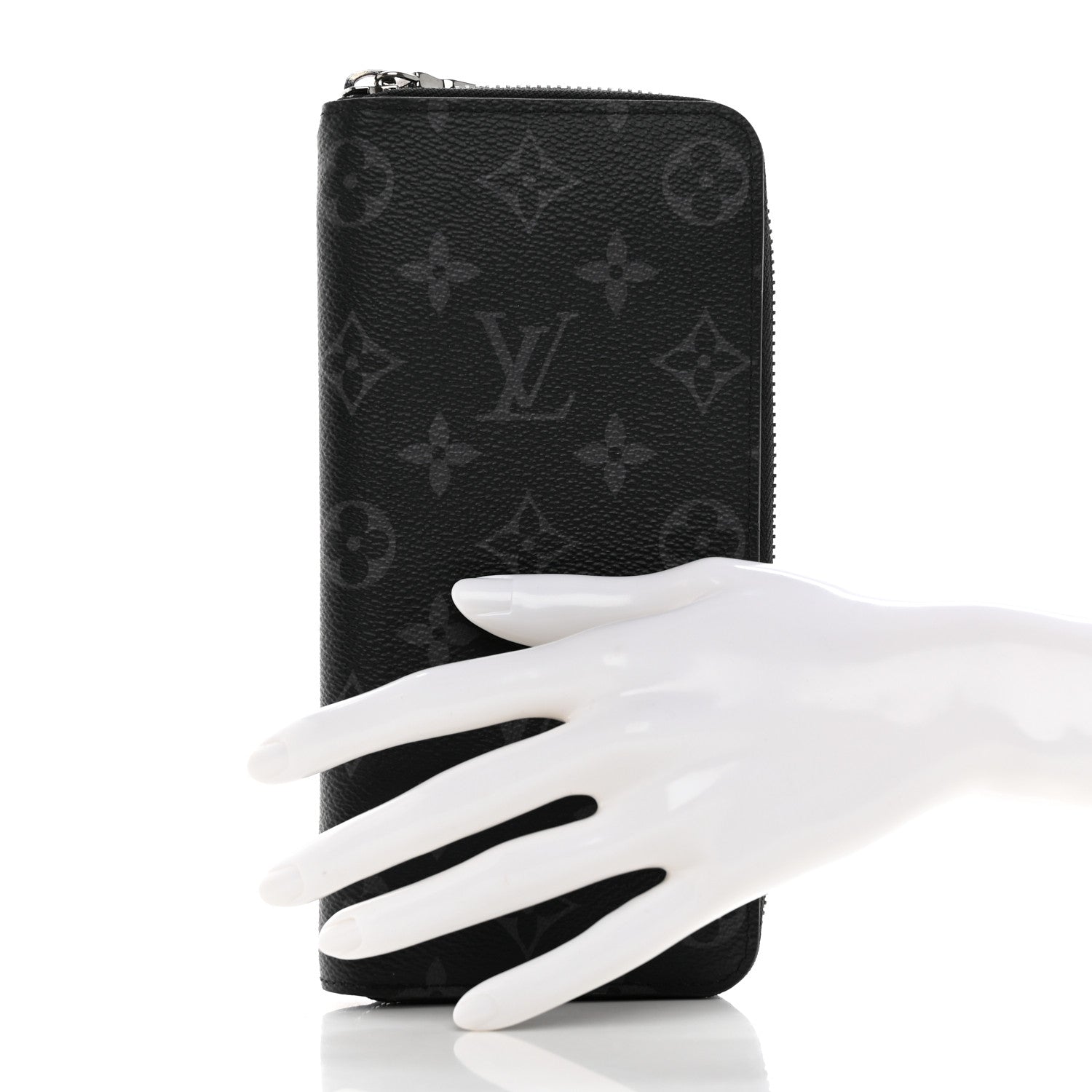 Louis Vuitton Monogram Eclipse Vertical Zippy Wallet 2 of 9
