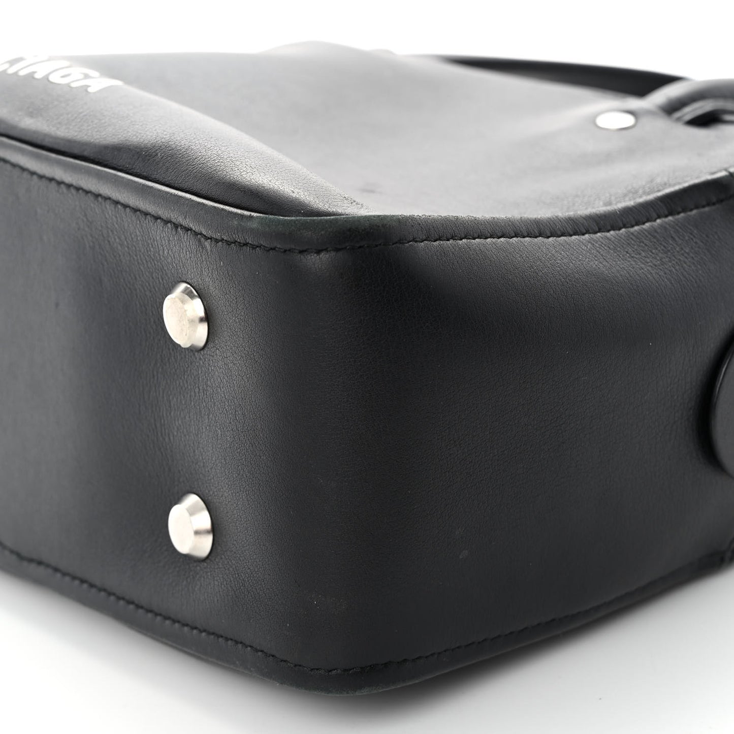 Shiny Day Calfskin XS Triangle Square Bag Black
