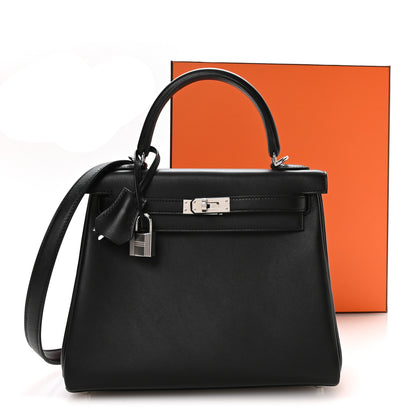 Hermes Cheri Calfskin Kelly Retourne 25 Black 11 of 11