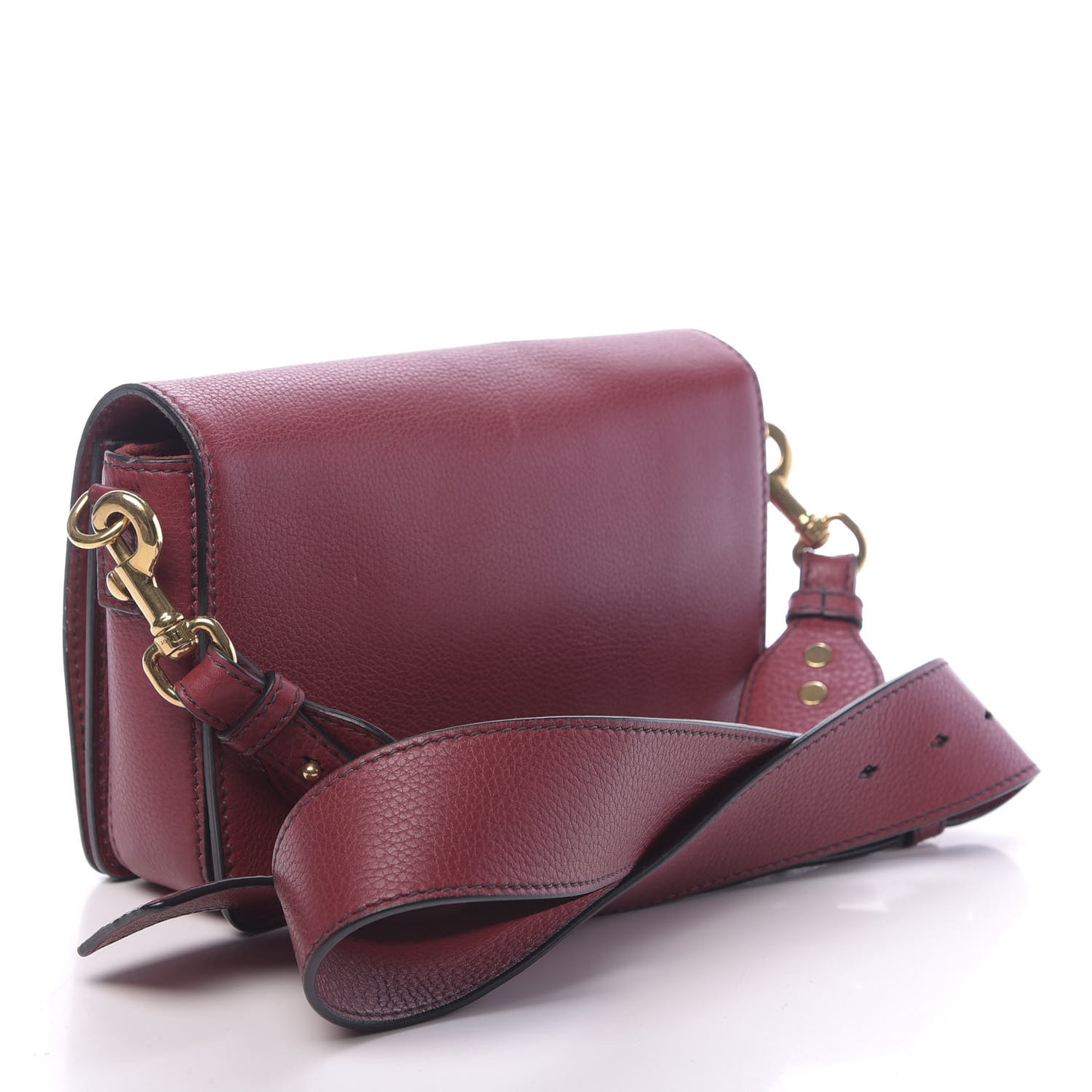 Grained Calfskin Dio(r)evolution Flap Bag Dark Red