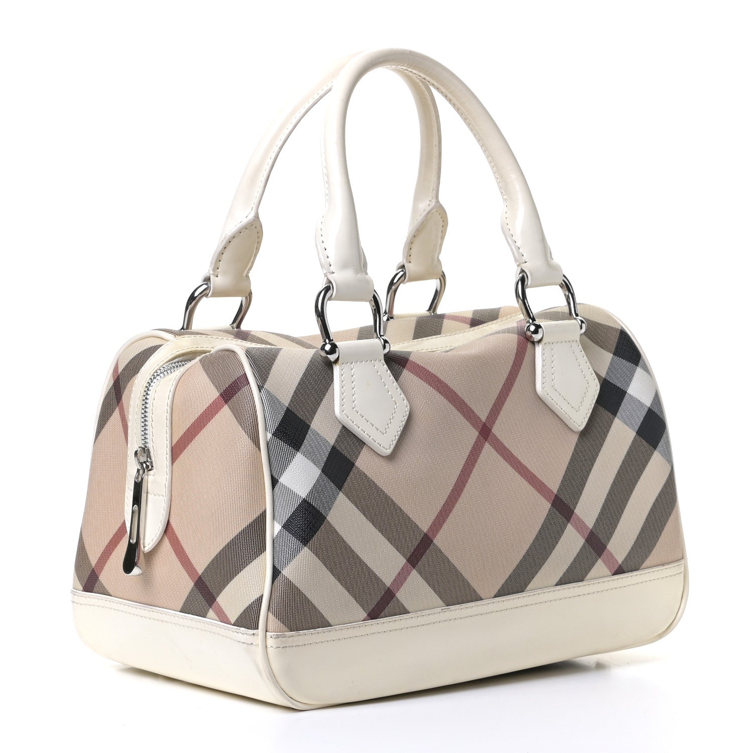 Burberry Nova Check Bowling Bag White 2 of 8