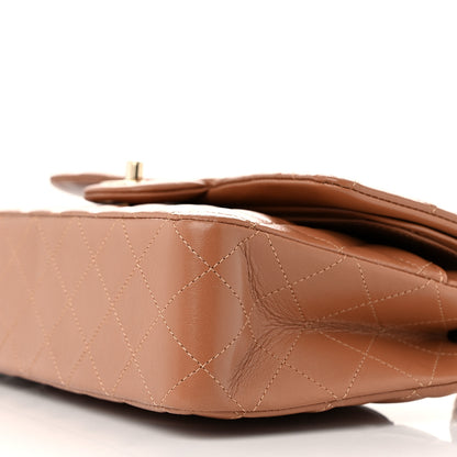 Chanel Lambskin Quilted Medium Double Flap Brown 10 of 11